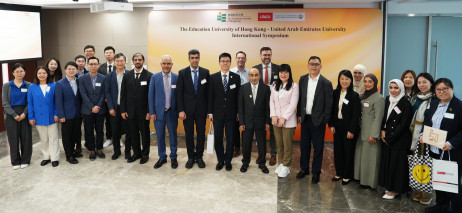 教大代表與阿聯酋大學代表團在聯合國際研討會上合影